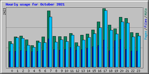 Hourly usage for October 2021