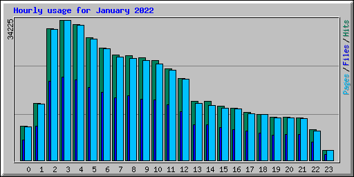 Hourly usage for January 2022