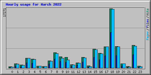 Hourly usage for March 2022