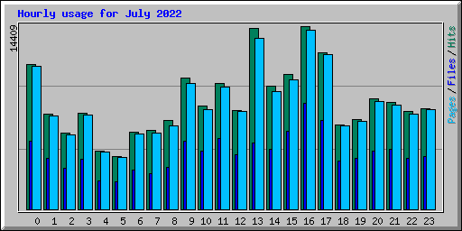 Hourly usage for July 2022